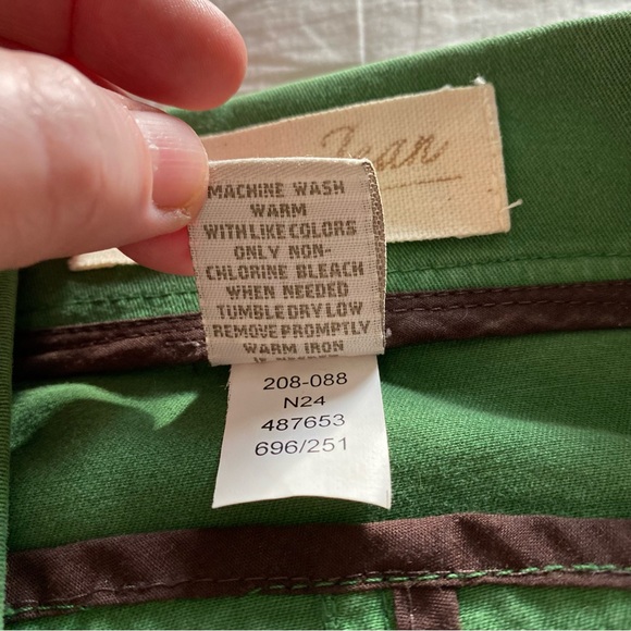 London Jean Chino Stretch Green Cropped Jean Jacket Size S - Picture 5 of 9